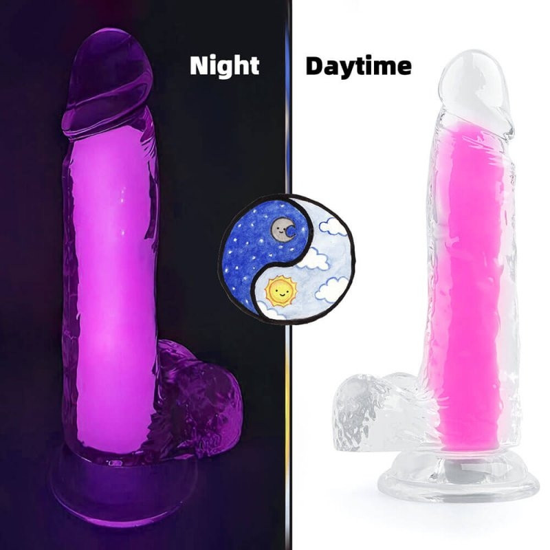 ClearlyHorny Gode phosphorescent Color Glow 15 x 4.5cm Rose